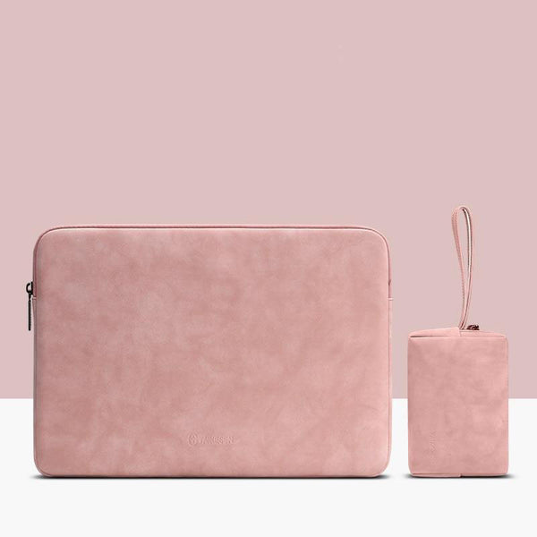 pochette d'ordinateur portable rose pastel + cadeau