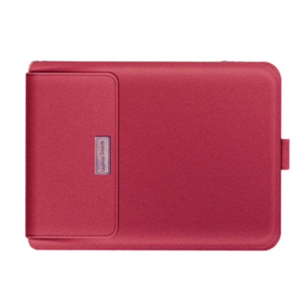 Pochette Ordinateur Cuir + Support PC - Standoo Bordeaux -