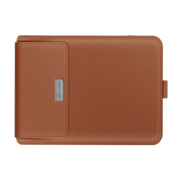Pochette Ordinateur Cuir + Support PC - Choco +CADEAU -