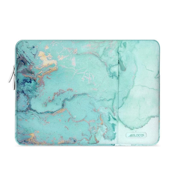 Pochette Ordinateur Portable - Marbre Vert D’eau