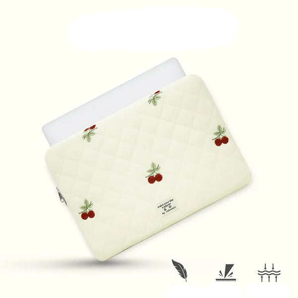 housse tablette et ordi cerise