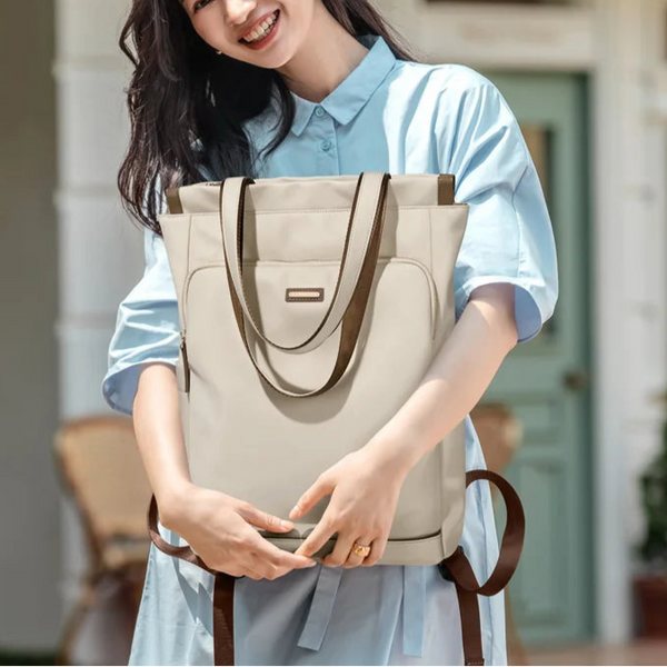 sac à dos pour femme tendance beige pour ordinateur 15.6 pouces