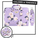 Autocollant Skin Floral Gris Pour Ordinateur Portable - PVC, Format 40.5x27 Cm | Compatible MacBook, Asus, Acer, HP 13-15 Pouces - 6